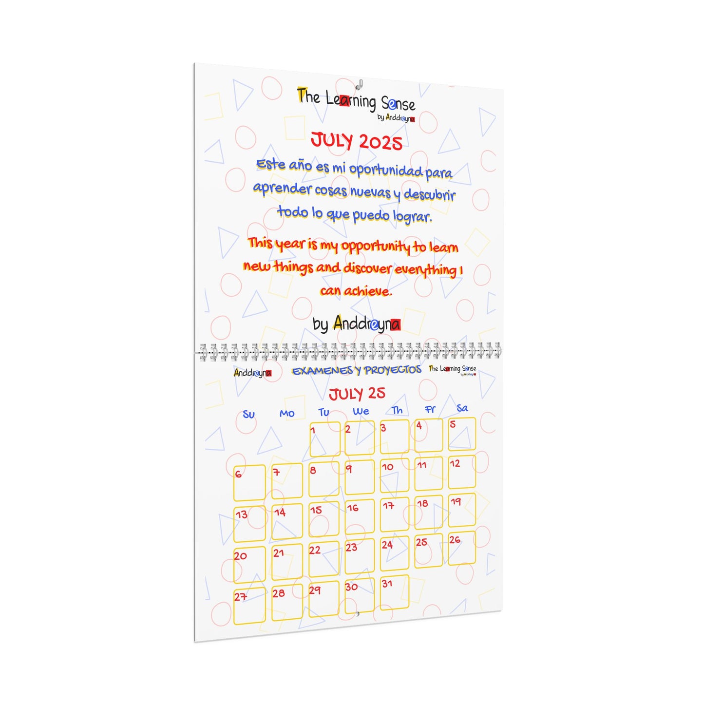 Customizable Wall Calendar, Blank Monthly Planner, Personalized Calendar, Home Office Decor, Inspirational Wall Art, Gifts for New Year
