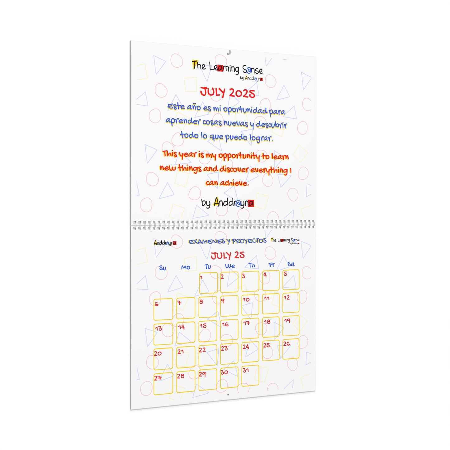 Customizable Wall Calendar, Blank Monthly Planner, Personalized Calendar, Home Office Decor, Inspirational Wall Art, Gifts for New Year